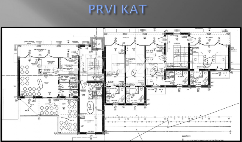 OPATIJA, JUŠIĆI - land 1330m2 with the construction of a building of 1250m2 with sea view started