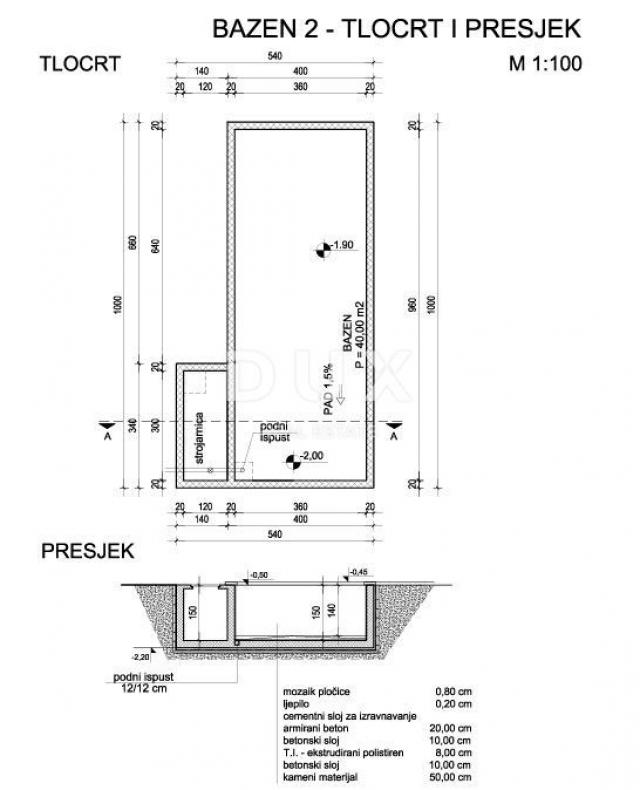 OTOK KRK, BRZAC - Moderna dvojnica s bazenom 40 m2