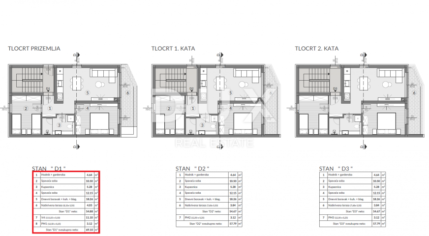 ISTRIEN, PULA - 2BR+DB IN NEUEM GEBÄUDE