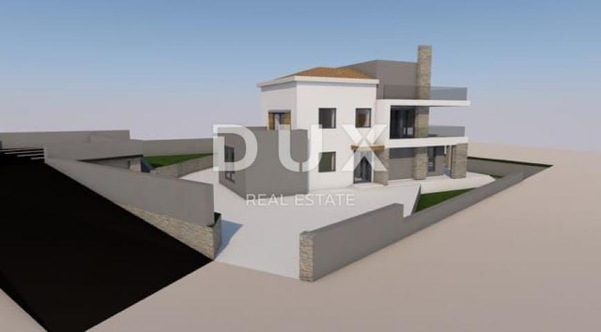 ISTRIA, LIŽNJAN- House with construction permit for renovation. View of the sea and Kvarner!