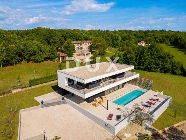 ISTRIA, GROŽNJAN - Designer newly built villa with complete privacy, located in front of a green are