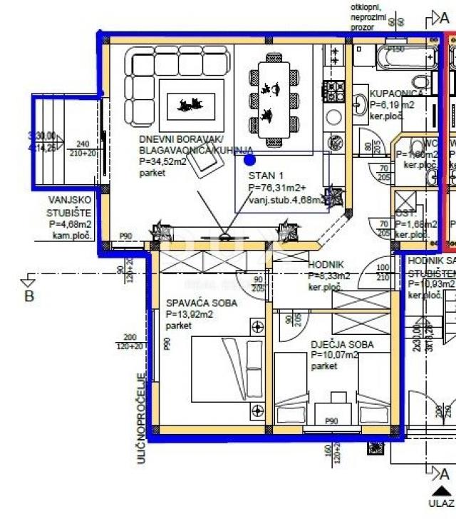 Wohnung Privlaka, 80,99m2