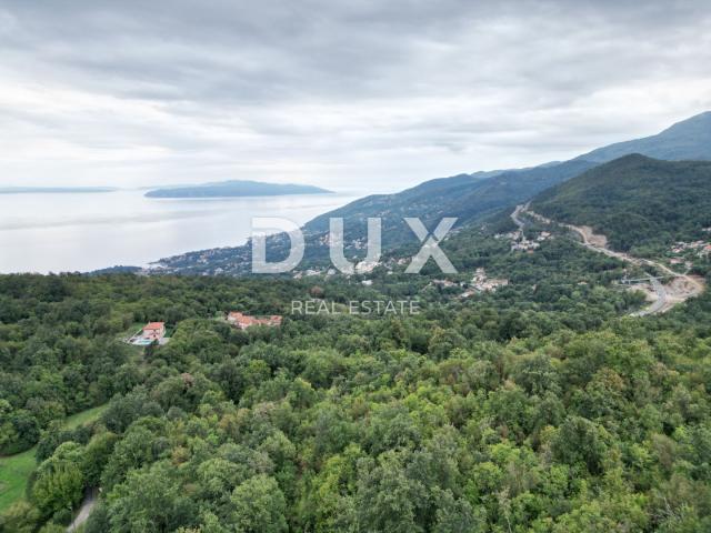 OPATIJA, VEPRINAC - plot of land 6700 m2 with a beautiful view of the sea for a mountain lodge, spor