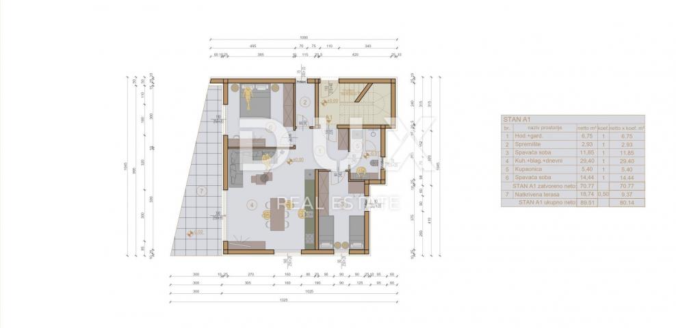 ISTRIEN, MEDULIN - 2BR+DB-Wohnung im Erdgeschoss eines neuen Gebäudes