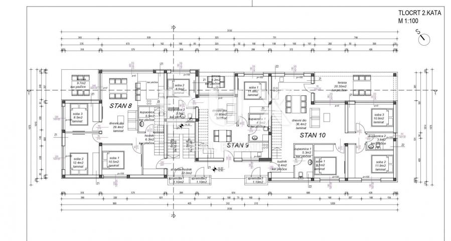 ZADAR, NIN - Penthouse S8 under construction with sea view