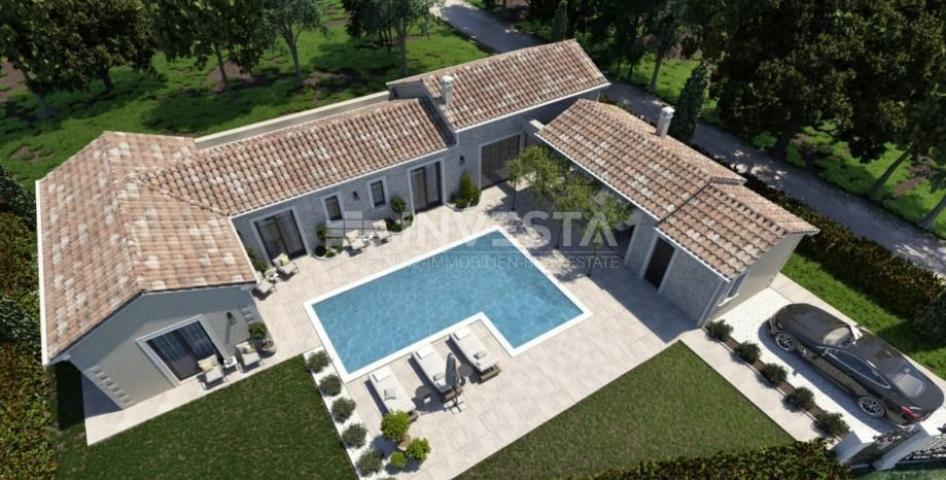 Surroundings of Tinjan, stone villa under construction, 170 m2