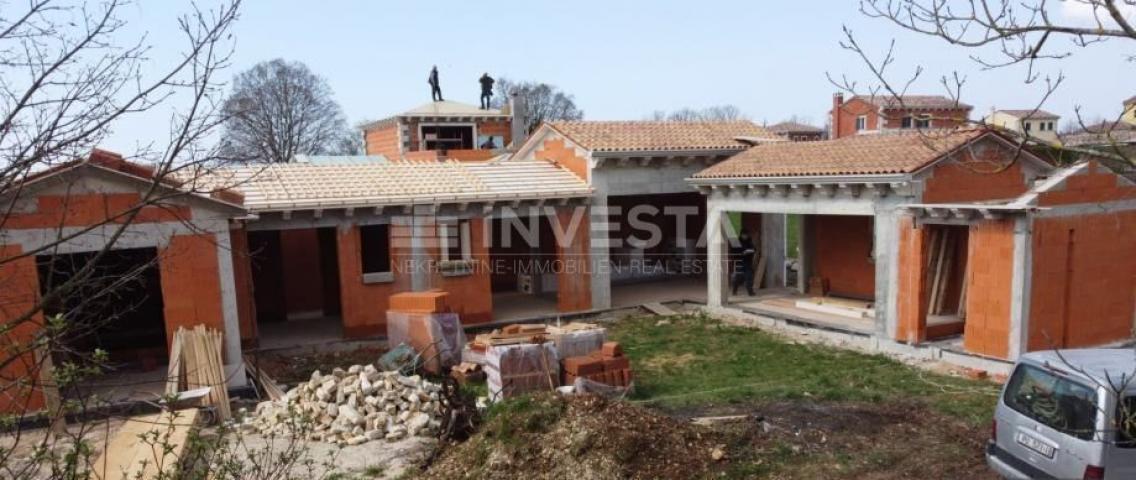 Surroundings of Tinjan, stone villa under construction, 170 m2