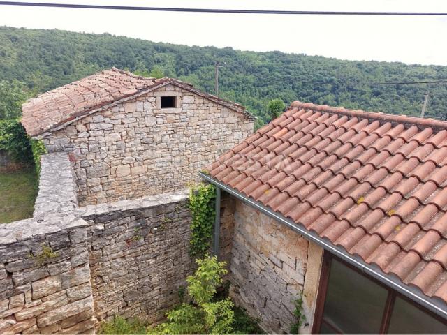 Tinjan, two autochthonous Istrian houses in the old town core