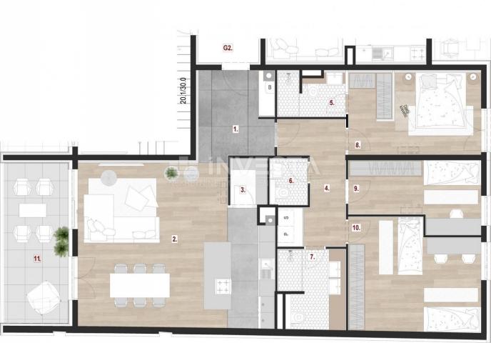 Pula Zentrum, SMART HOME Wohnung 130m², Parkplatz