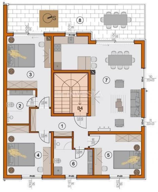 Pula Šijana, Wohnung mit 3 Schlafzimmern, 2. Etage, Neubau, Parkplatz und Garage