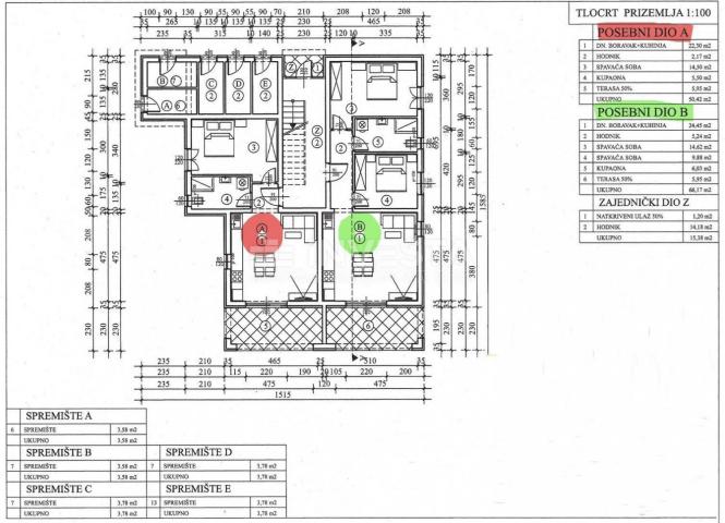 Poreč Umgebung - Wohnung A 50 m2 im Erdgeschoss, Neubau