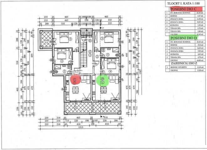 Poreč surroundings - apartment C 66 m2 1st floor new construction