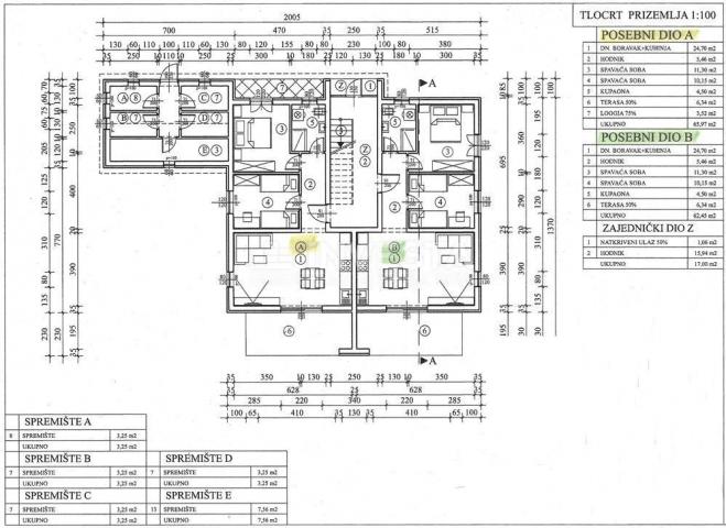 Poreč okolica - stan B 62, 45m2 u prizemlju, novogradnja