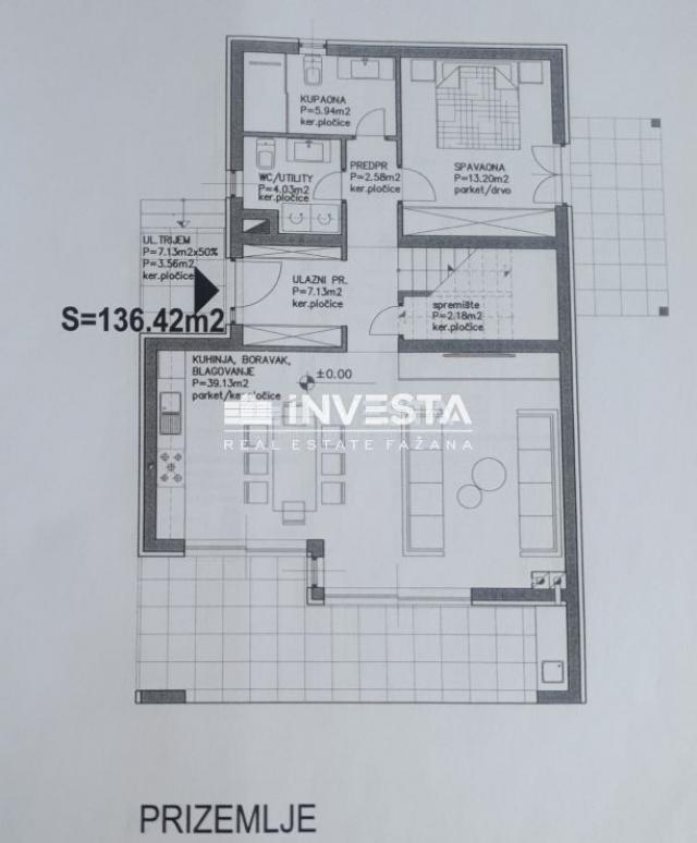 Pula, Galižana, kuća za odmor 136m2, 3SS+DB, garaža, pogled na more