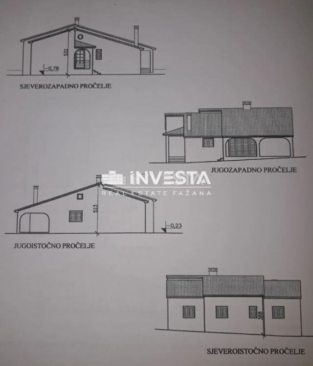 Barban, građevinsko zemljište sa dozvolom za građenje, 2128 m2