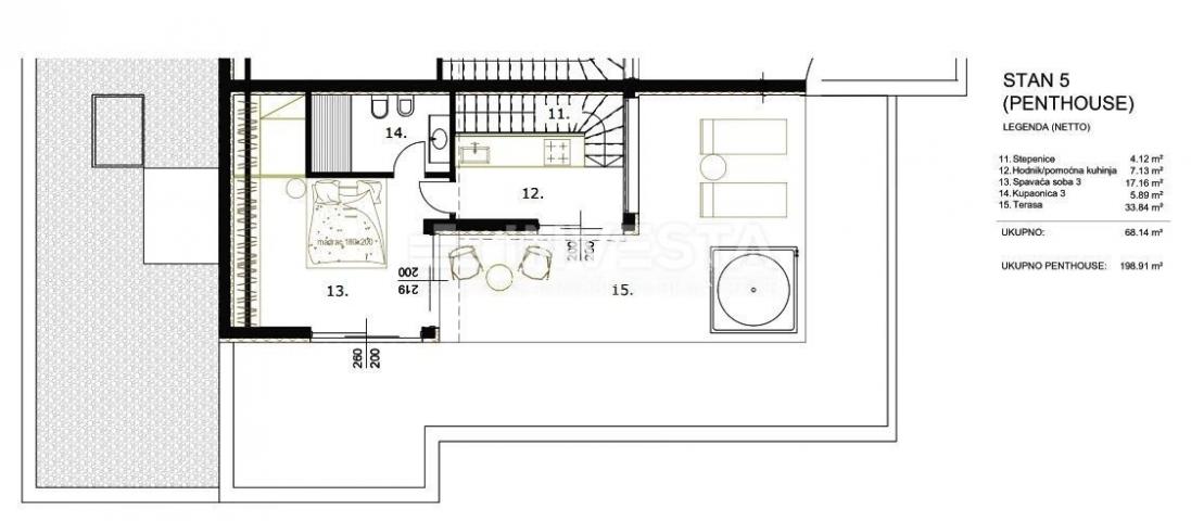 Rovinj, Luxus-Maisonette-Penthouse, 3SS + DB, Top-Lage!