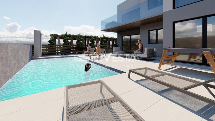 Poreč area, ground floor apartment with pool, 93 m2, new building