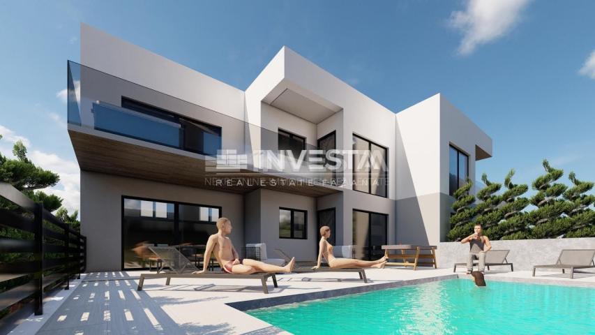 Poreč area, ground floor apartment with pool, 93 m2, new building