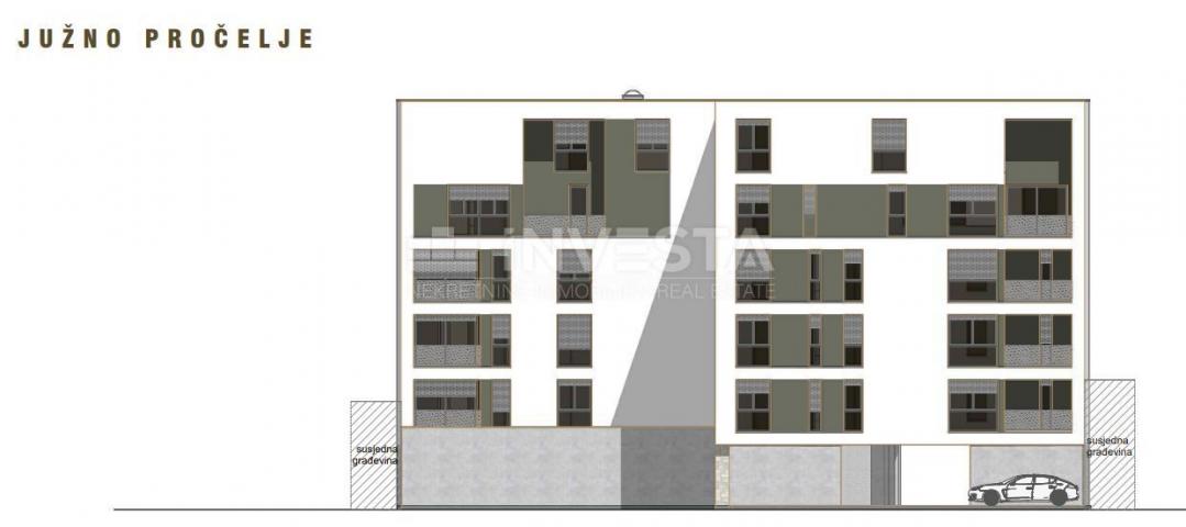 Pula, Center, duplex apartment on the 4th floor 138.80 m2, 3 bedrooms + living room, new building