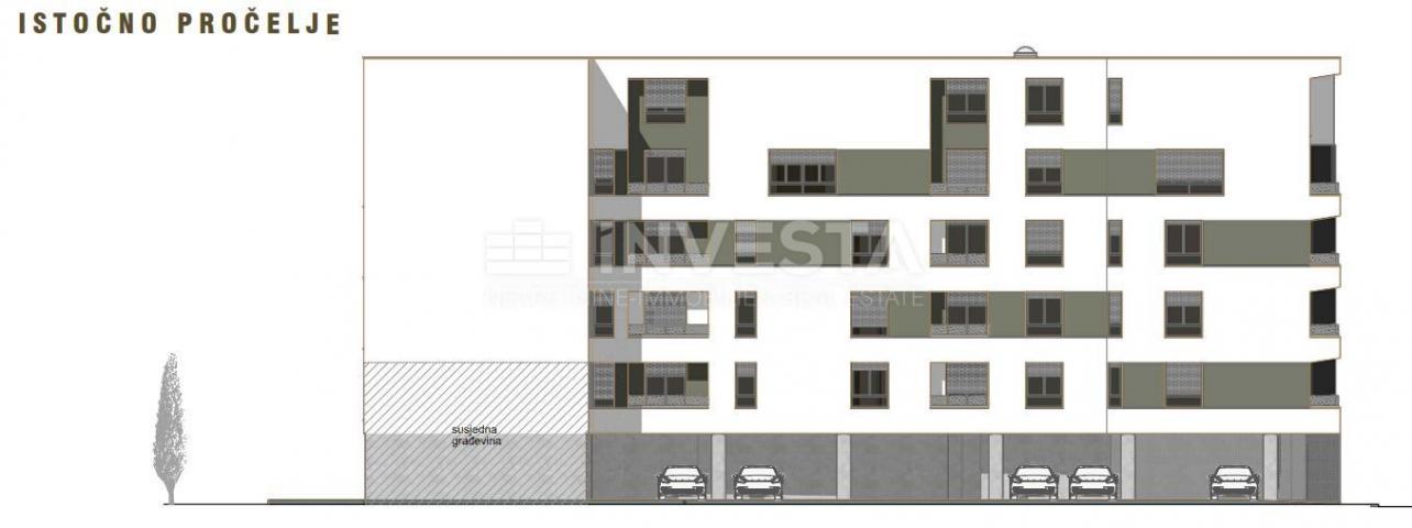 Pula, Center, duplex apartment on the 4th floor 138.80 m2, 3 bedrooms + living room, new building