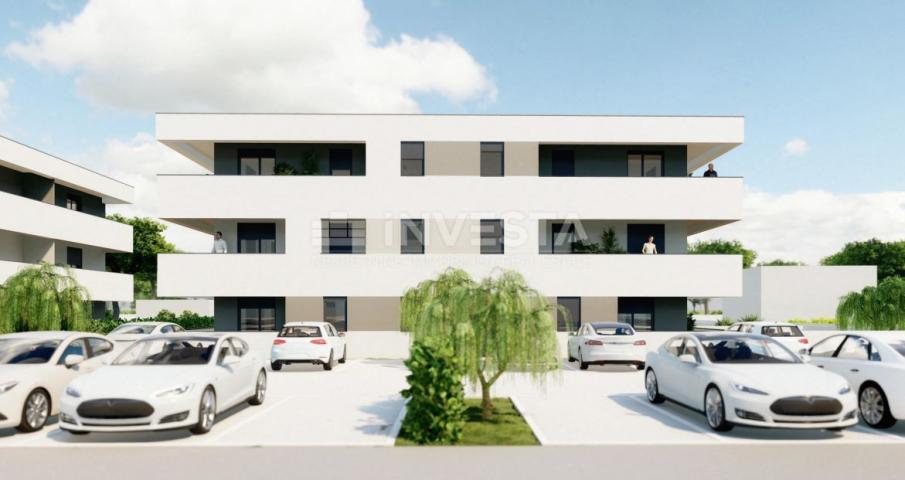 Pula area, two-room apartment on the ground floor of a new building, 2 parking spaces