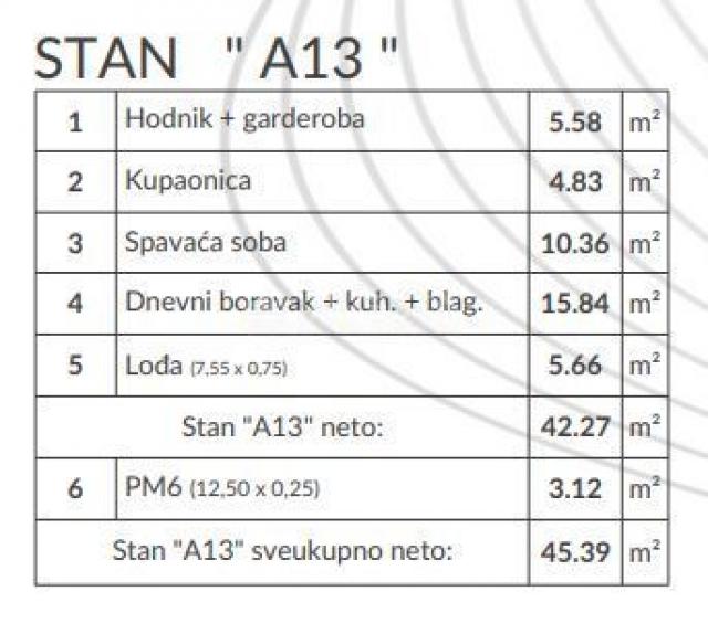 Pula area, one-room apartment on the 2nd floor of a new building, parking