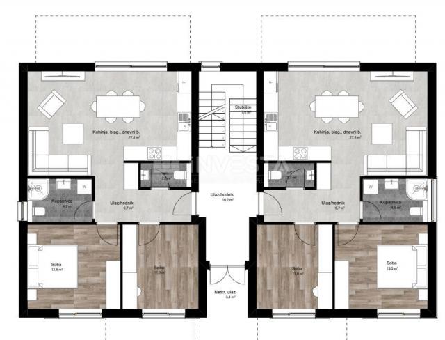 Poreč-Bereich, geräumige Wohnung im Erdgeschoss eines neuen Gebäudes mit Garten