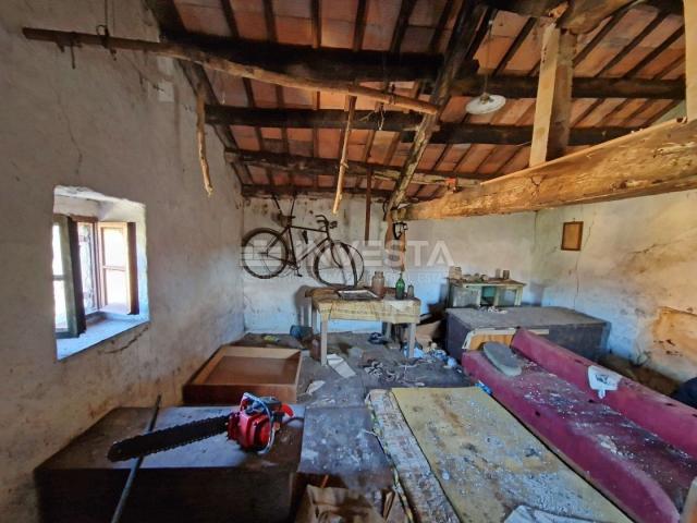 Surroundings of Barbana, Istrian stone house in a row for adaptation