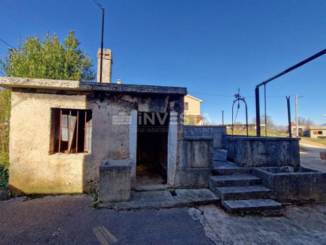 Surroundings of Barbana, Istrian stone house in a row for adaptation