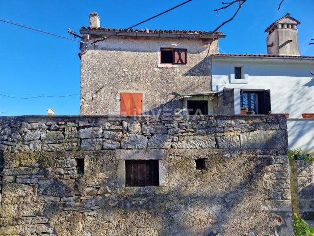 Surroundings of Barbana, Istrian stone house in a row for adaptation