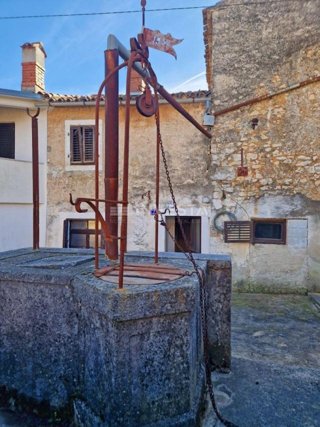 Surroundings of Barbana, Istrian stone house in a row for adaptation