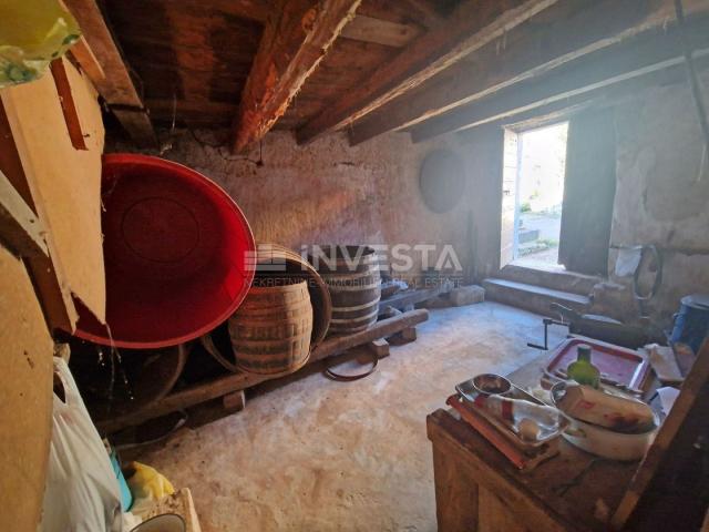 Surroundings of Barbana, Istrian stone house in a row for adaptation