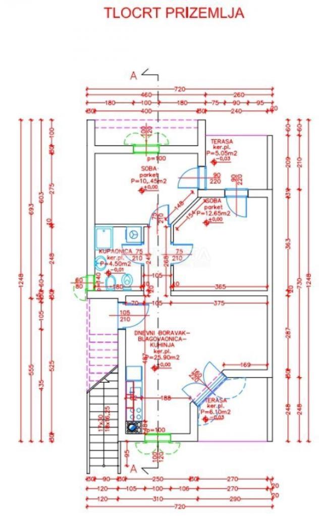 Medulin, apartment 70.40 m2 in a prime location, 2 bedrooms, 200 m from the sea