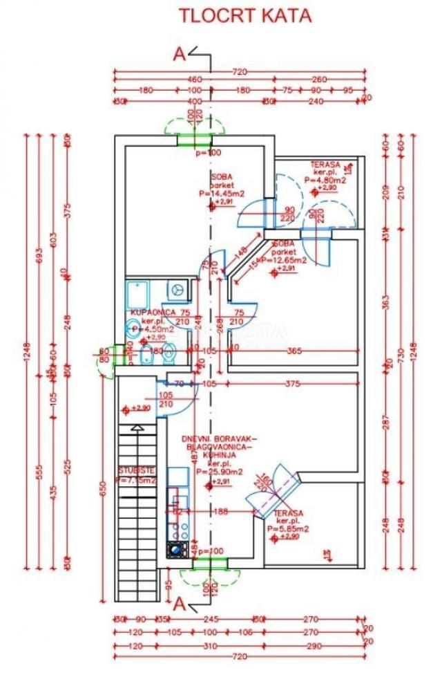 Medulin, stan 72, 38 m2 na vrhunskoj lokaciji, 2SS+DB, 200 m od mora