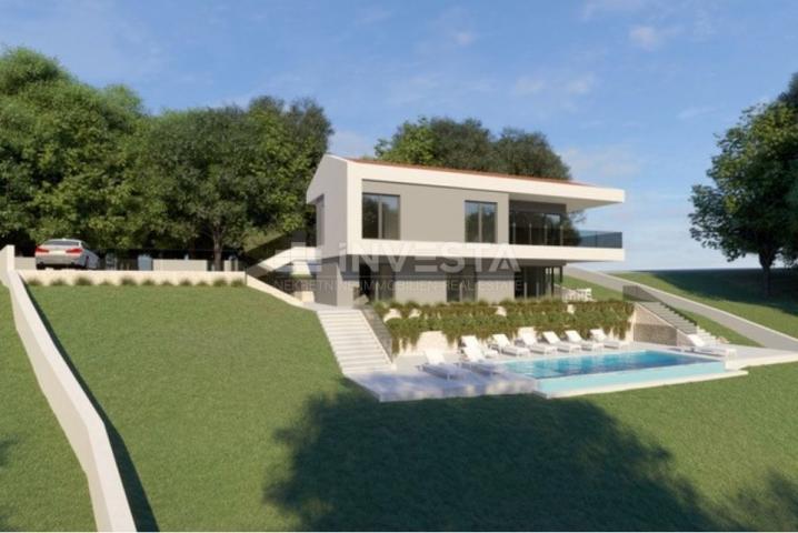 Liznjan, land with building permit for a house with a swimming pool