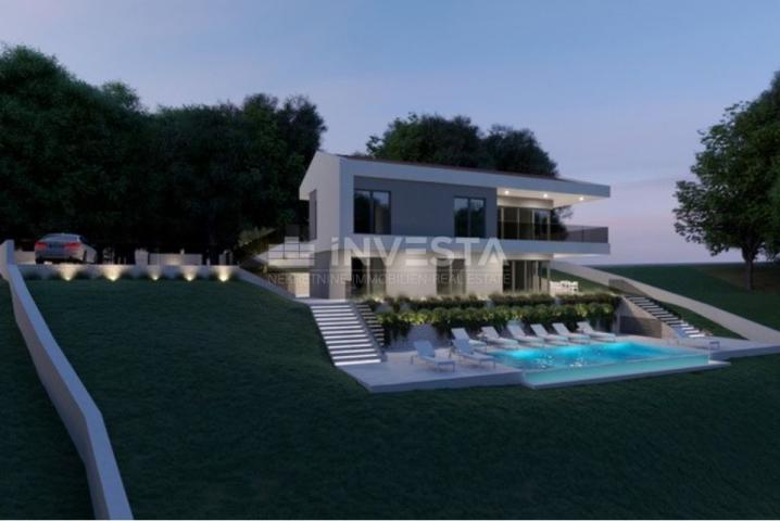 Liznjan, land with building permit for a house with a swimming pool