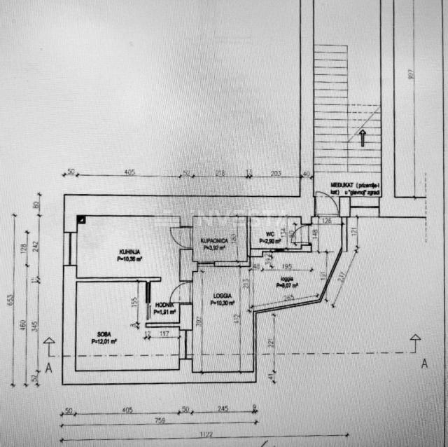 Pula, renovierte Wohnung im Zentrum, 1. Stock, 45 m²