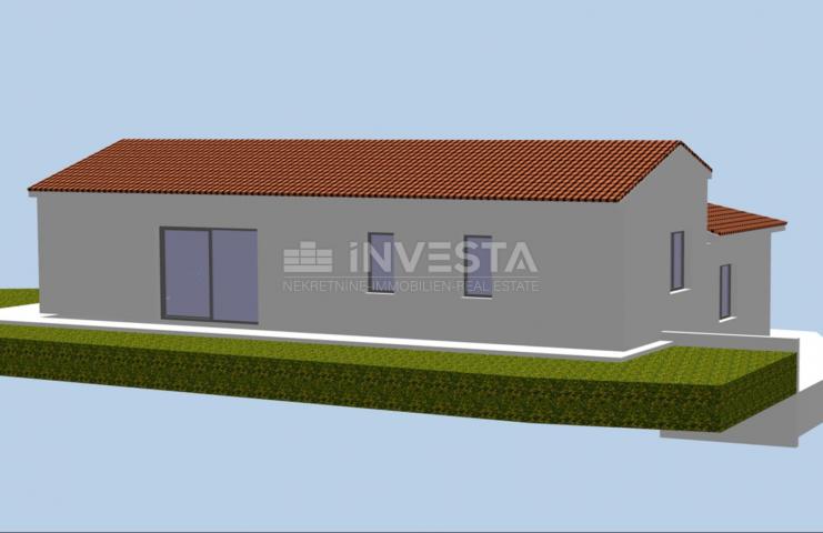 Vodnjan okolica, građevinsko zemljište 482m2 sa projektom za gradnju kuće 120m2