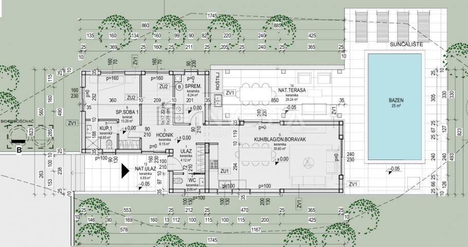 Kroatien, Istrien, Marčana, neu gebaute moderne Villa 157 m² mit Pool