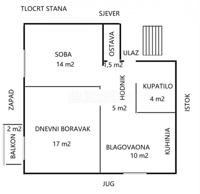 Pula, Stoja, eingerichtete Wohnung 51m², Meerblick