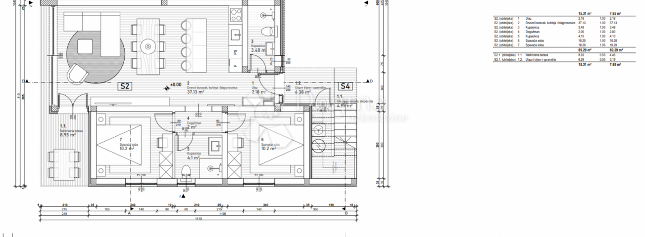 Wohnung Poreč, 107,76m2