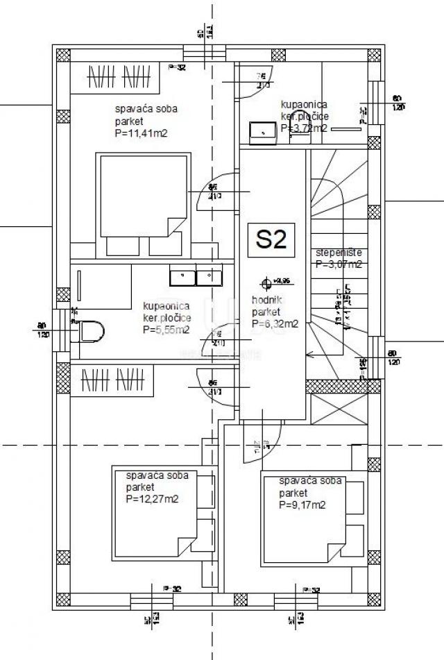 ŠIBENIK, BRODARICA - Predivna triplex kuća s dvorištem na mirnoj lokaciji S2