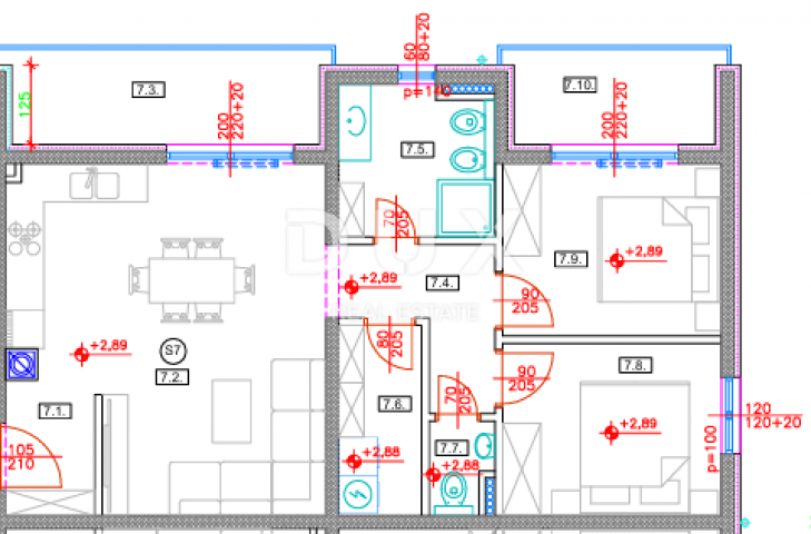 ISTRIEN, TAR - Zweizimmerwohnung 70,37 m2, Neubau, 1. STOCK