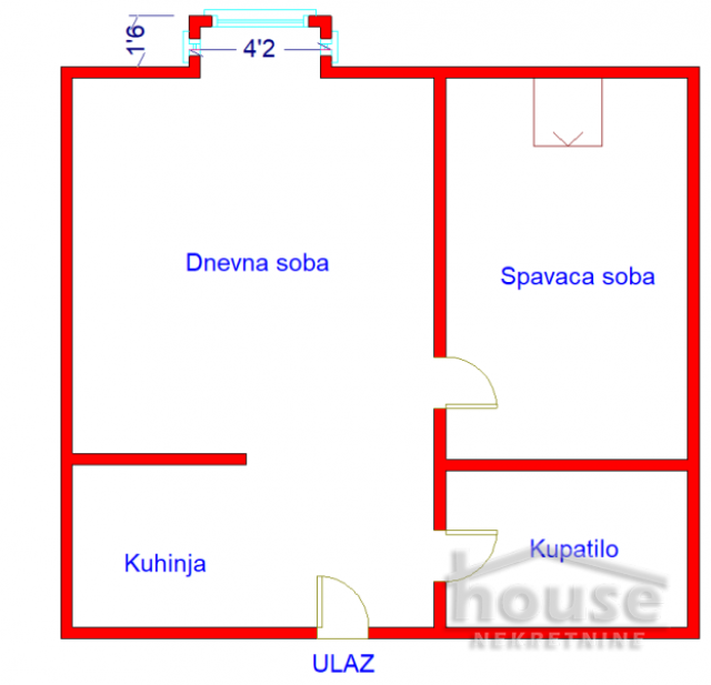 Stan NOVI SAD, NOVA DETELINARA, kv: 32, € 89600, ID: 1062502