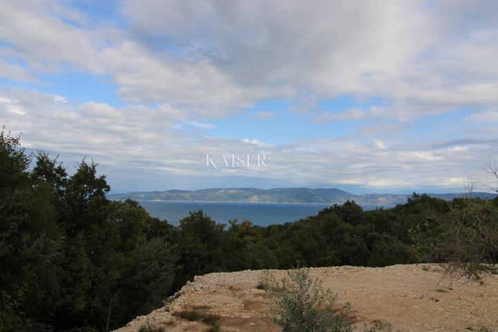 Rabac - Grundstück mit beeindruckender Aussicht, 1.015 m2