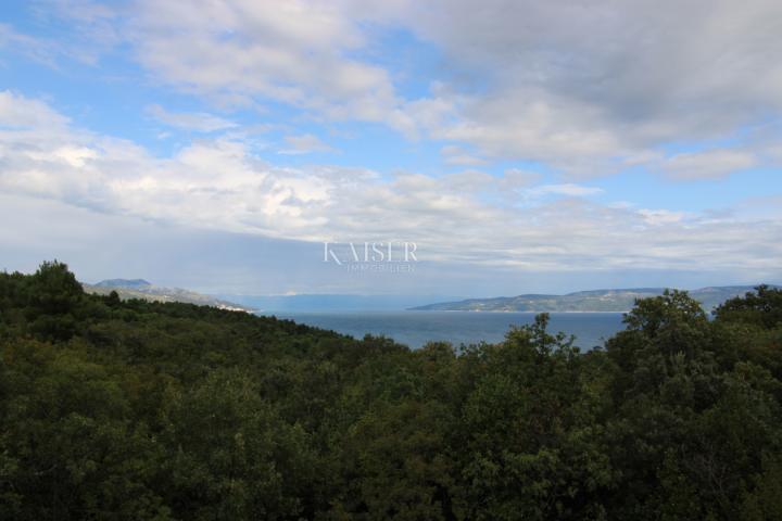 Rabac - Grundstück mit beeindruckender Aussicht, 1.015 m2