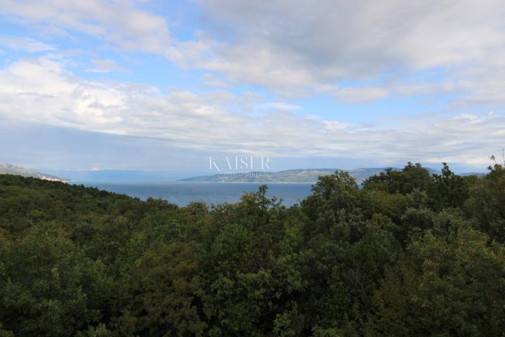 Rabac - Grundstück mit beeindruckender Aussicht, 1.015 m2