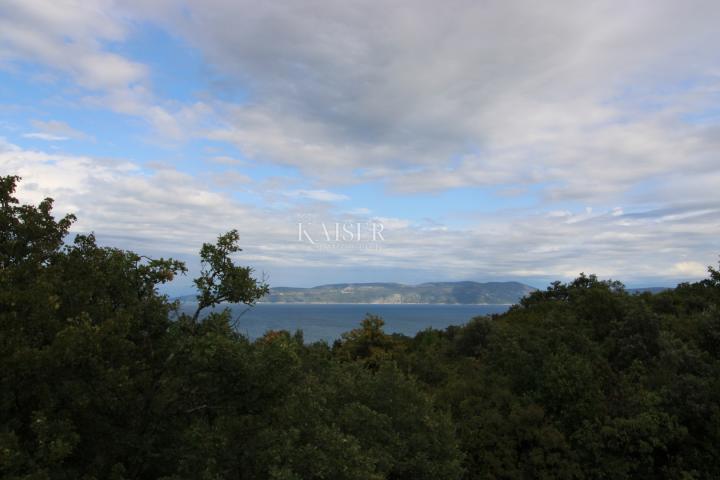 Rabac - Grundstück mit beeindruckender Aussicht, 1.015 m2