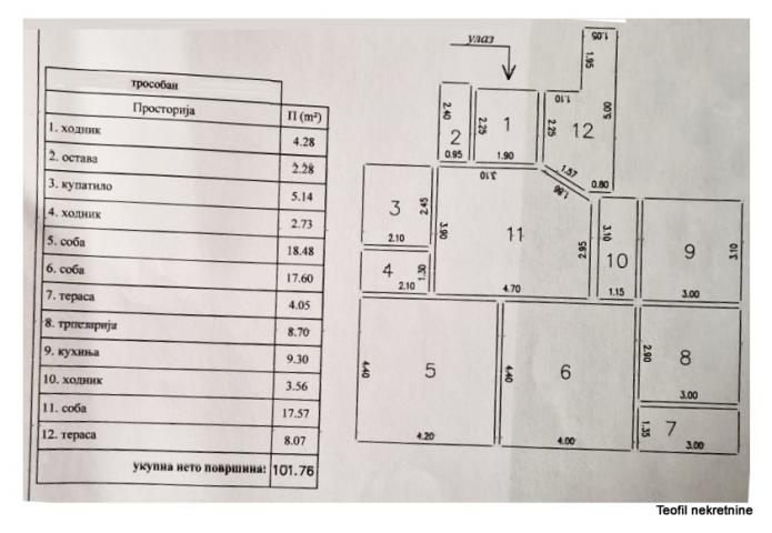 SAVSKI VENAC CENTAR 102m2 , (T+L) , 282000e