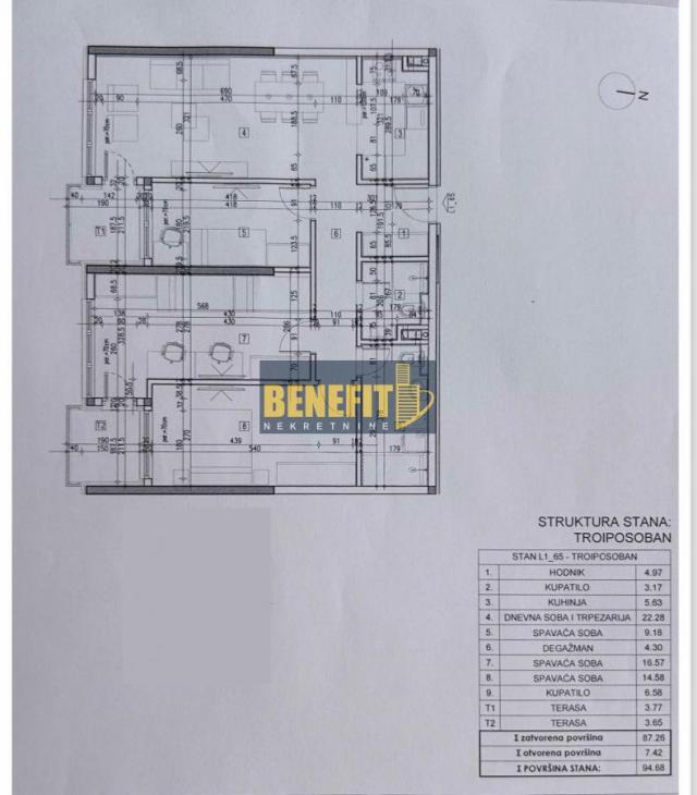 Izuzetan stan od 95m2 u novogradnji, Zemun